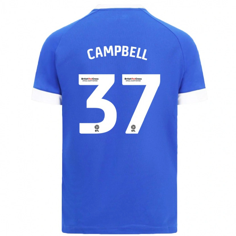 Danxen Kinderen Vontae Daley-Campbell #37 Hemelsblauw Thuisshirt Thuistenue 2024/25 T-Shirt