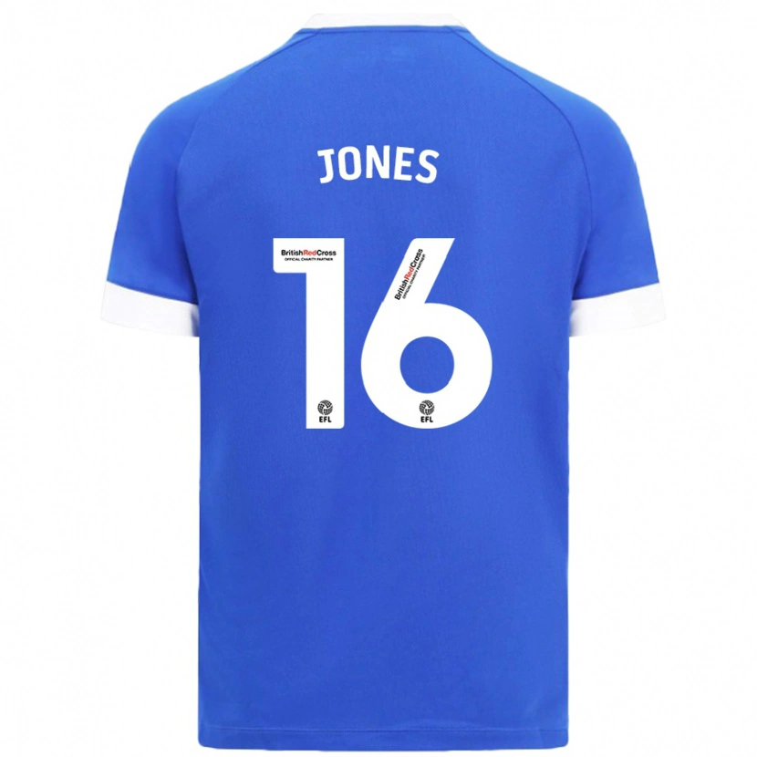 Danxen Kinderen Ellie Jones #16 Hemelsblauw Thuisshirt Thuistenue 2024/25 T-Shirt