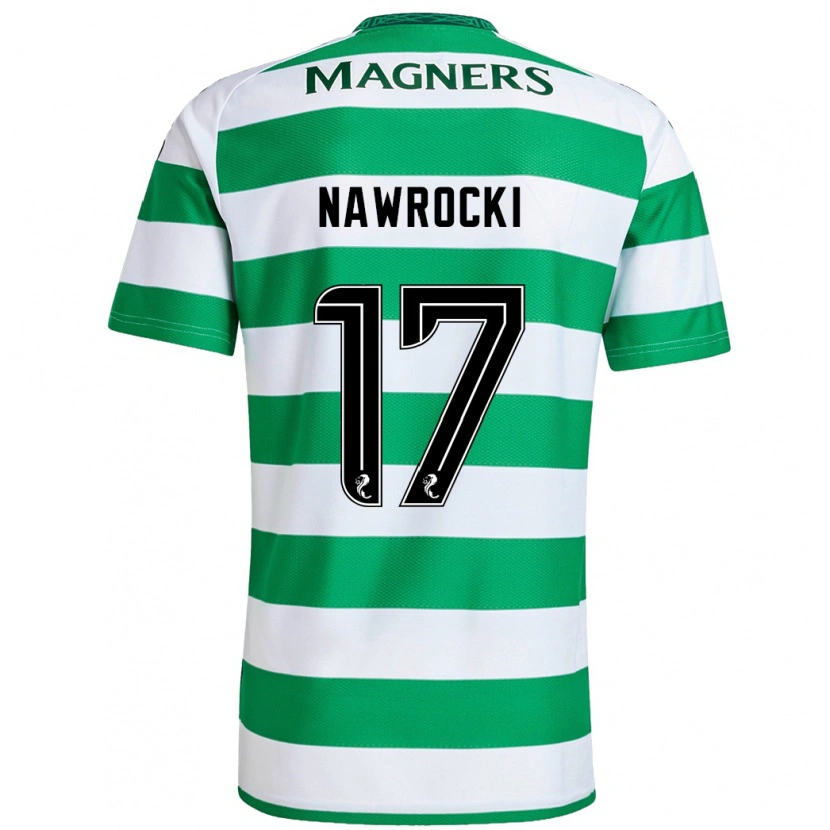 Danxen Kinderen Maik Nawrocki #17 Groen Wit Thuisshirt Thuistenue 2024/25 T-Shirt