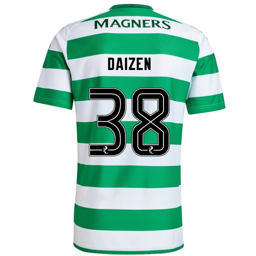 Danxen Kinderen Daizen Maeda #38 Groen Wit Thuisshirt Thuistenue 2024/25 T-Shirt