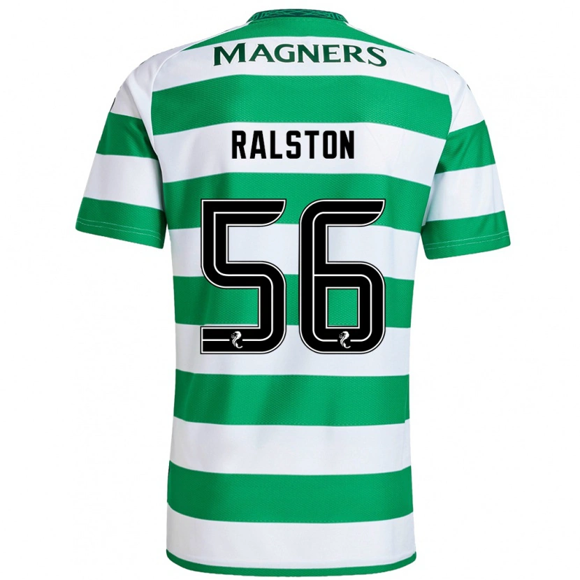 Danxen Kinderen Anthony Ralston #56 Groen Wit Thuisshirt Thuistenue 2024/25 T-Shirt