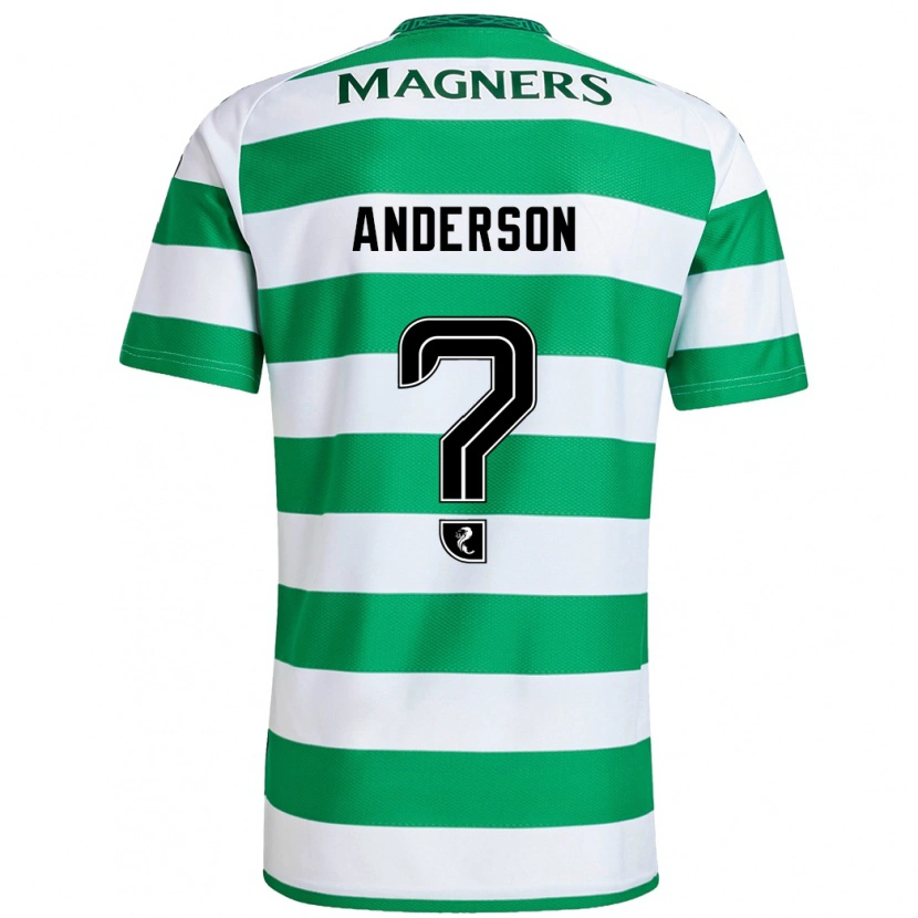 Danxen Kinderen Matthew Anderson #0 Groen Wit Thuisshirt Thuistenue 2024/25 T-Shirt