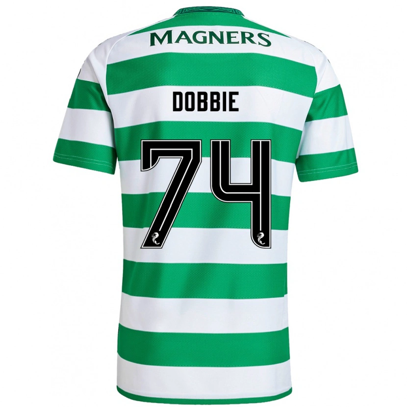 Danxen Kinderen Lewis Dobbie #74 Groen Wit Thuisshirt Thuistenue 2024/25 T-Shirt