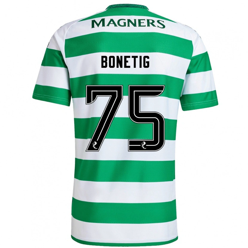 Danxen Kinderen Liam Bonetig #75 Groen Wit Thuisshirt Thuistenue 2024/25 T-Shirt