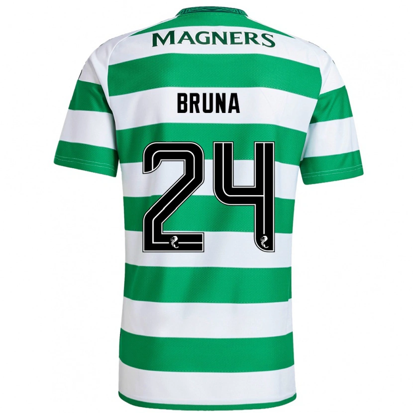 Danxen Kinderen Bruna Lourenço #24 Groen Wit Thuisshirt Thuistenue 2024/25 T-Shirt