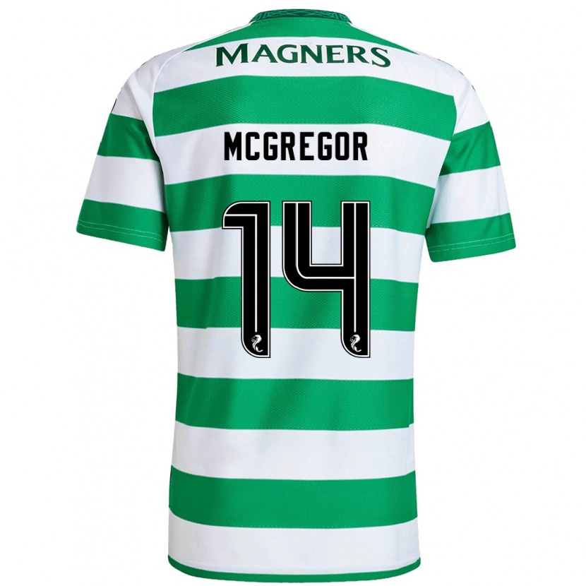 Danxen Kinderen Shannon Mcgregor #14 Groen Wit Thuisshirt Thuistenue 2024/25 T-Shirt