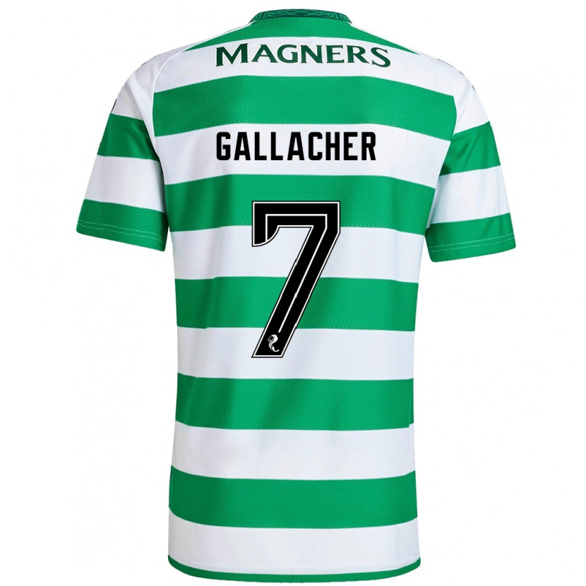 Danxen Kinderen Amy Gallacher #7 Groen Wit Thuisshirt Thuistenue 2024/25 T-Shirt