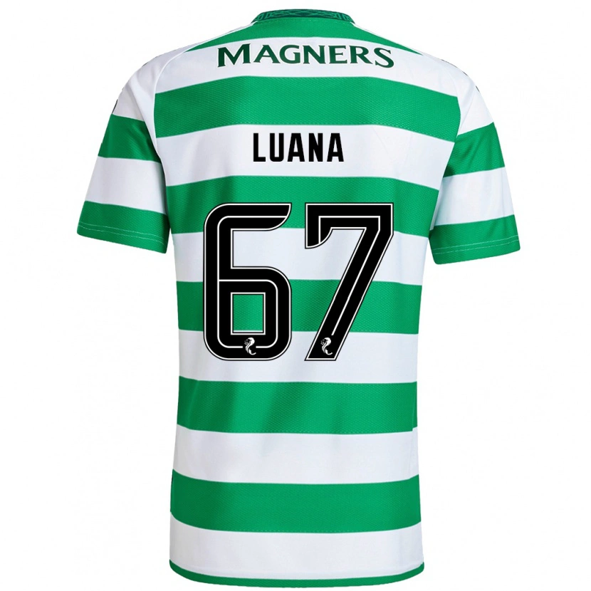 Danxen Kinderen Luana Muñoz #67 Groen Wit Thuisshirt Thuistenue 2024/25 T-Shirt