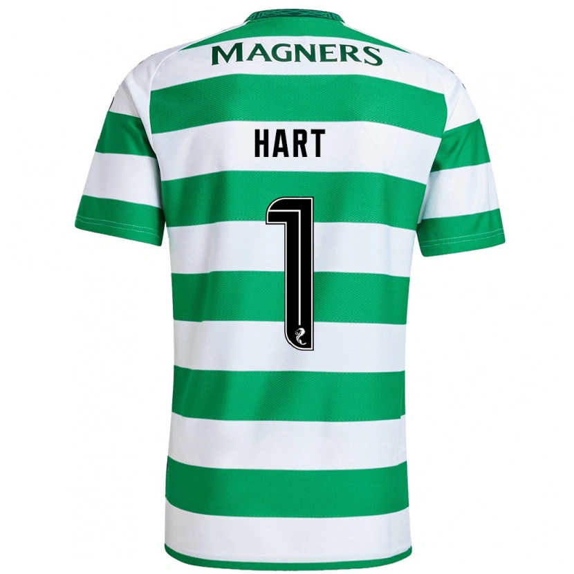 Danxen Kinderen Joe Hart #1 Groen Wit Thuisshirt Thuistenue 2024/25 T-Shirt