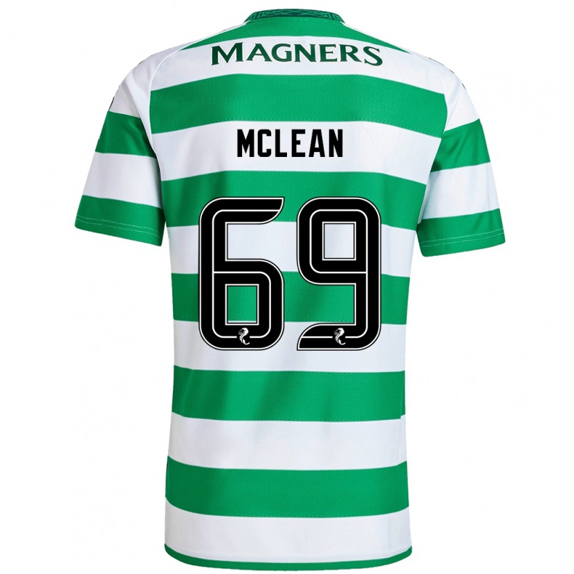 Danxen Kinderen Kai Mclean #69 Groen Wit Thuisshirt Thuistenue 2024/25 T-Shirt