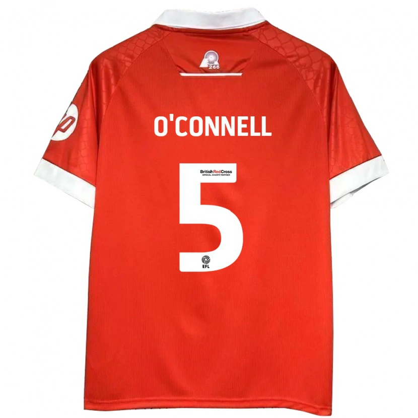 Danxen Kinderen Eoghan O'connell #5 Rood Wit Thuisshirt Thuistenue 2024/25 T-Shirt