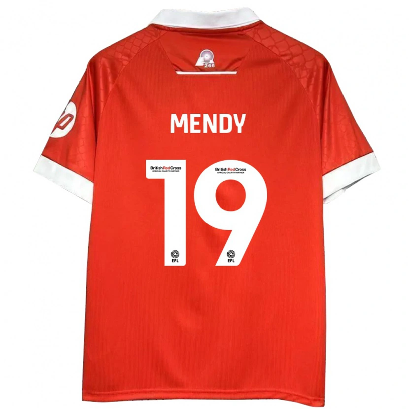 Danxen Kinderen Jacob Mendy #19 Rood Wit Thuisshirt Thuistenue 2024/25 T-Shirt