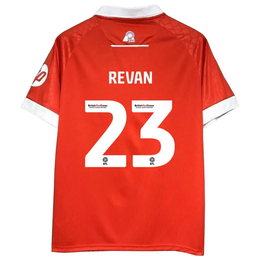 Danxen Kinderen Sebastian Revan #23 Rood Wit Thuisshirt Thuistenue 2024/25 T-Shirt