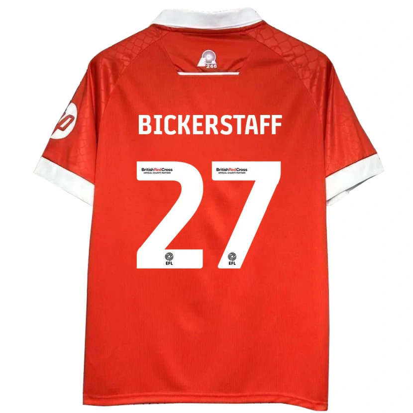 Danxen Kinderen Jake Bickerstaff #27 Rood Wit Thuisshirt Thuistenue 2024/25 T-Shirt