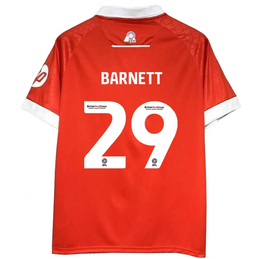 Danxen Kinderen Ryan Barnett #29 Rood Wit Thuisshirt Thuistenue 2024/25 T-Shirt