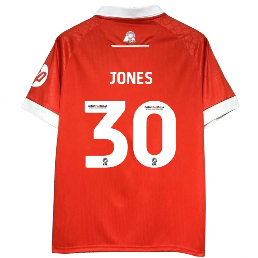 Danxen Kinderen James Jones #30 Rood Wit Thuisshirt Thuistenue 2024/25 T-Shirt