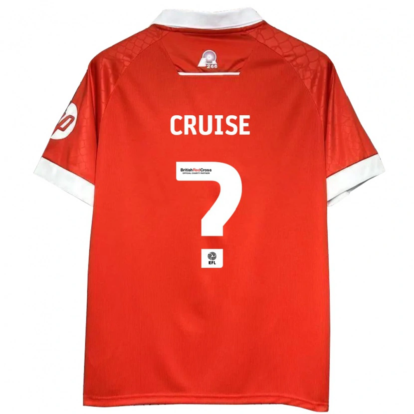 Danxen Kinderen George Cruise #0 Rood Wit Thuisshirt Thuistenue 2024/25 T-Shirt