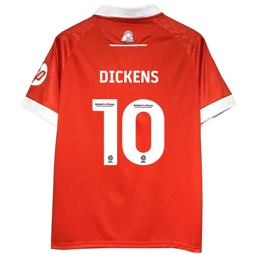 Danxen Kinderen Tj Dickens #10 Rood Wit Thuisshirt Thuistenue 2024/25 T-Shirt