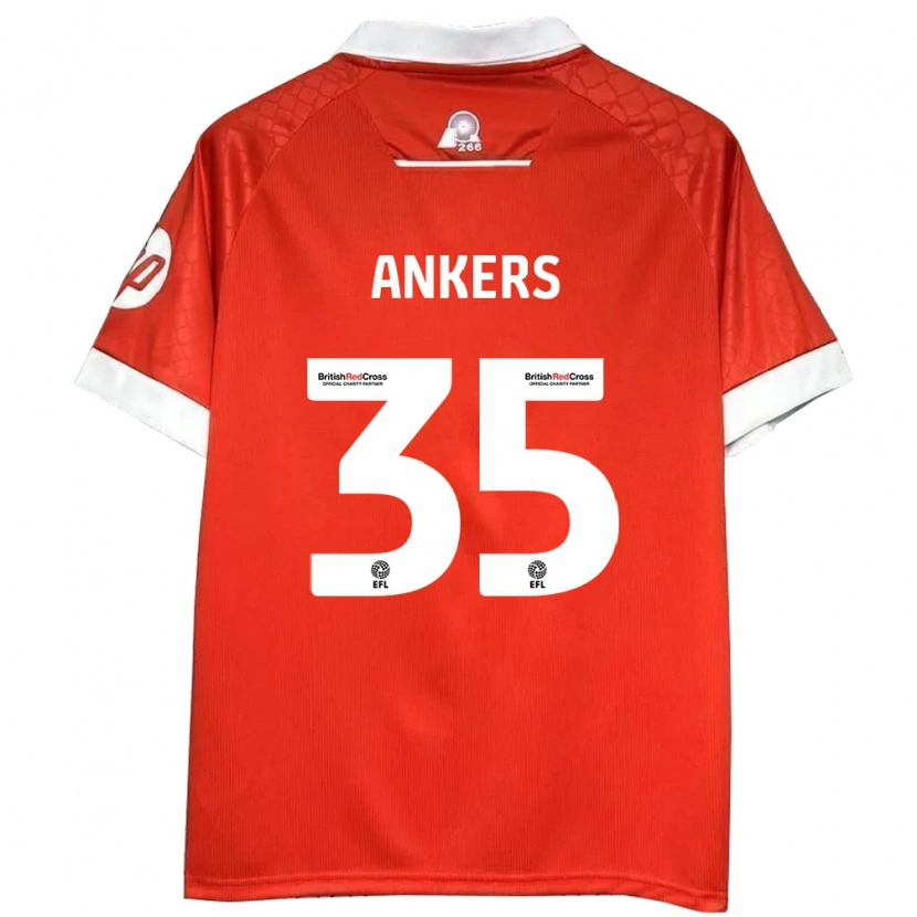 Danxen Kinderen Chloe Ankers #35 Rood Wit Thuisshirt Thuistenue 2024/25 T-Shirt