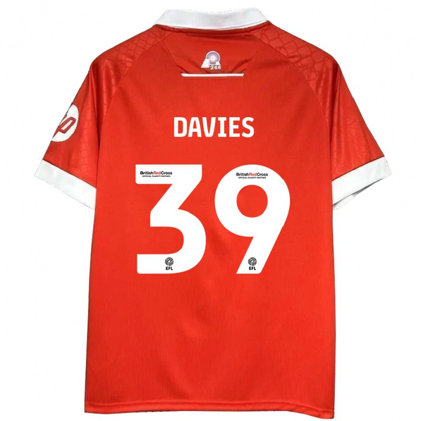 Danxen Kinderen Daniel Davies #39 Rood Wit Thuisshirt Thuistenue 2024/25 T-Shirt