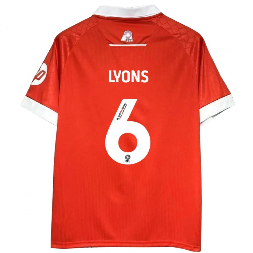 Danxen Kinderen Lauryn Lyons #6 Rood Wit Thuisshirt Thuistenue 2024/25 T-Shirt