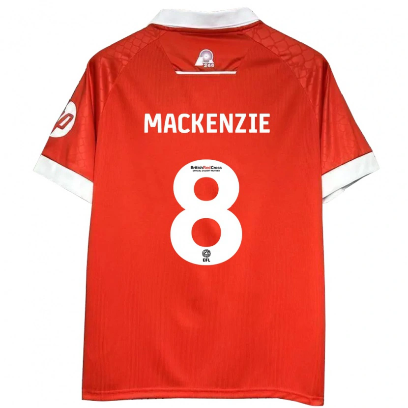 Danxen Kinderen Libby Mackenzie #8 Rood Wit Thuisshirt Thuistenue 2024/25 T-Shirt