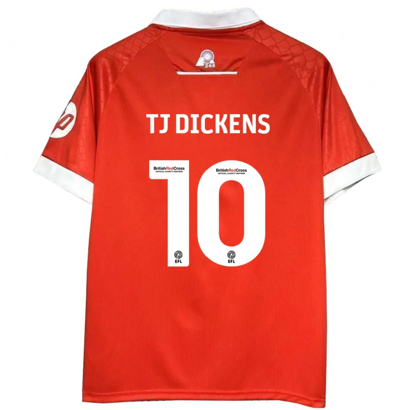 Danxen Kinderen Tonicha Tj Dickens #10 Rood Wit Thuisshirt Thuistenue 2024/25 T-Shirt