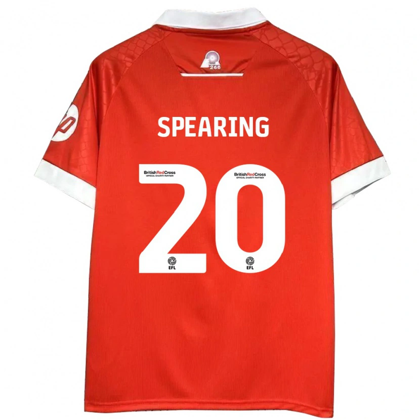 Danxen Kinderen Natasha Spearing #20 Rood Wit Thuisshirt Thuistenue 2024/25 T-Shirt