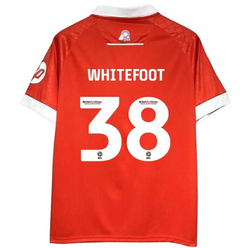 Danxen Kinderen Lily Whitefoot #38 Rood Wit Thuisshirt Thuistenue 2024/25 T-Shirt