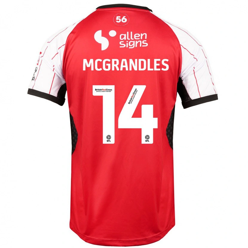 Danxen Kinderen Conor Mcgrandles #14 Wit Thuisshirt Thuistenue 2024/25 T-Shirt