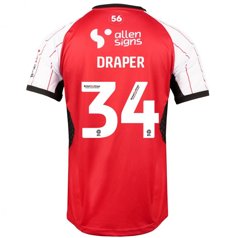 Danxen Kinderen Freddie Draper #34 Wit Thuisshirt Thuistenue 2024/25 T-Shirt