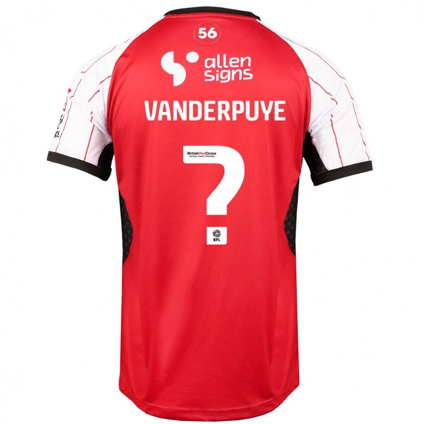 Danxen Kinderen Daniel Vanderpuye #0 Wit Thuisshirt Thuistenue 2024/25 T-Shirt