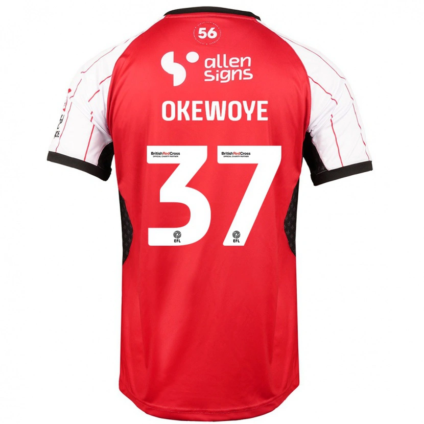 Danxen Kinderen Gbolahan Okewoye #37 Wit Thuisshirt Thuistenue 2024/25 T-Shirt