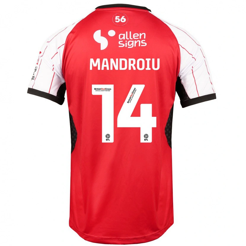 Danxen Kinderen Daniel Mandroiu #14 Wit Thuisshirt Thuistenue 2024/25 T-Shirt