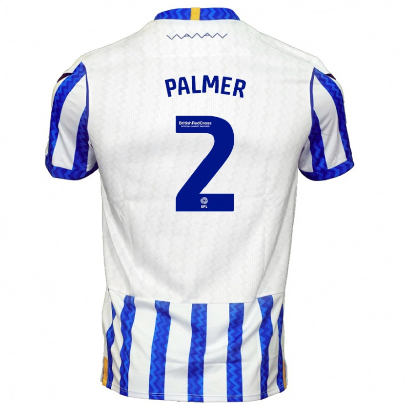 Danxen Kinderen Liam Palmer #2 Blauw Wit Thuisshirt Thuistenue 2024/25 T-Shirt