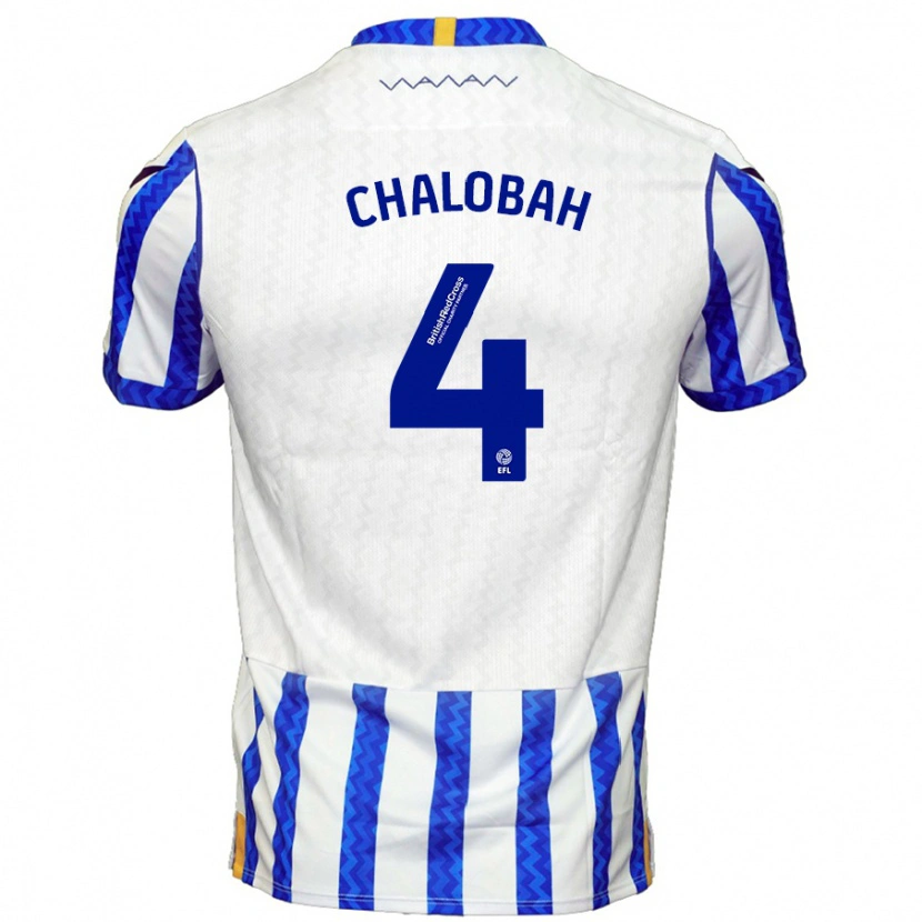 Danxen Kinderen Nathaniel Chalobah #4 Blauw Wit Thuisshirt Thuistenue 2024/25 T-Shirt