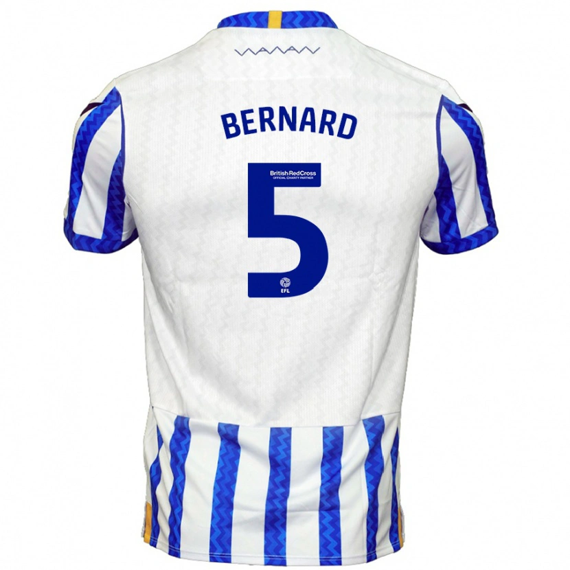 Danxen Kinderen Di'shon Bernard #5 Blauw Wit Thuisshirt Thuistenue 2024/25 T-Shirt