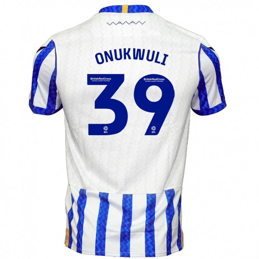 Danxen Kinderen Favour Onukwuli #39 Blauw Wit Thuisshirt Thuistenue 2024/25 T-Shirt