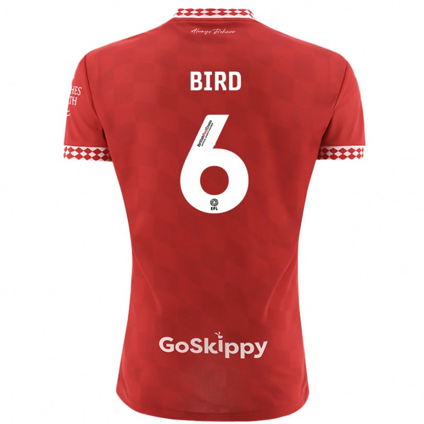 Danxen Kinderen Max Bird #6 Rood Thuisshirt Thuistenue 2024/25 T-Shirt