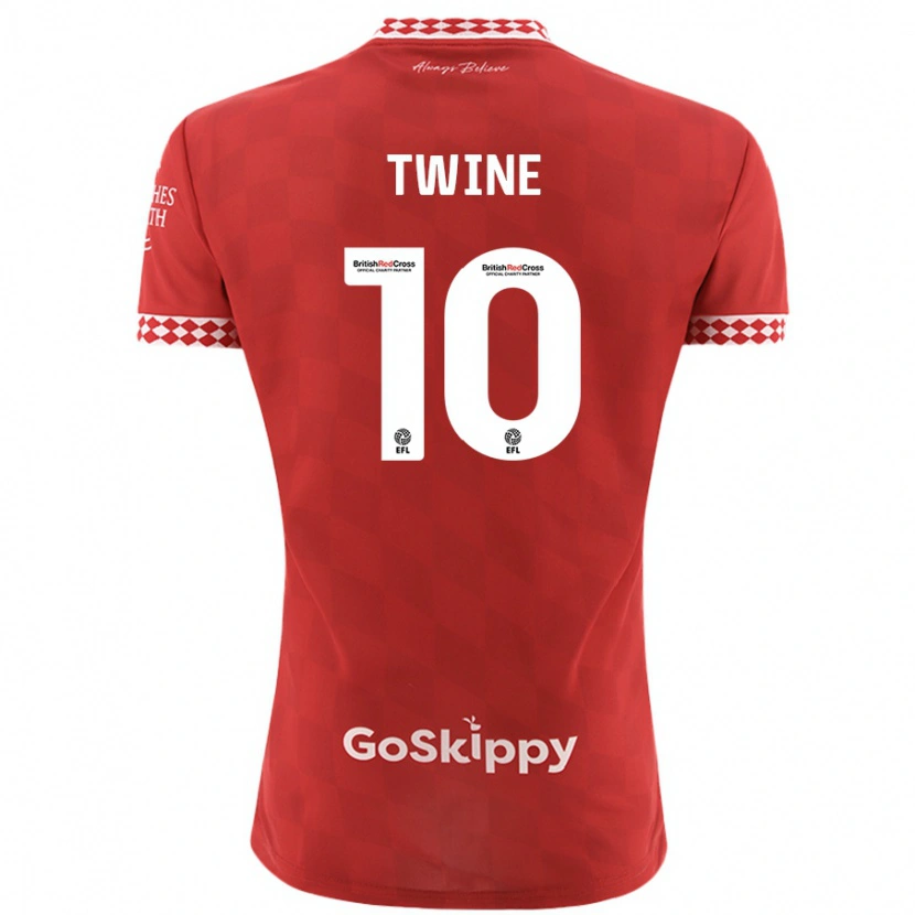 Danxen Kinderen Scott Twine #10 Rood Thuisshirt Thuistenue 2024/25 T-Shirt