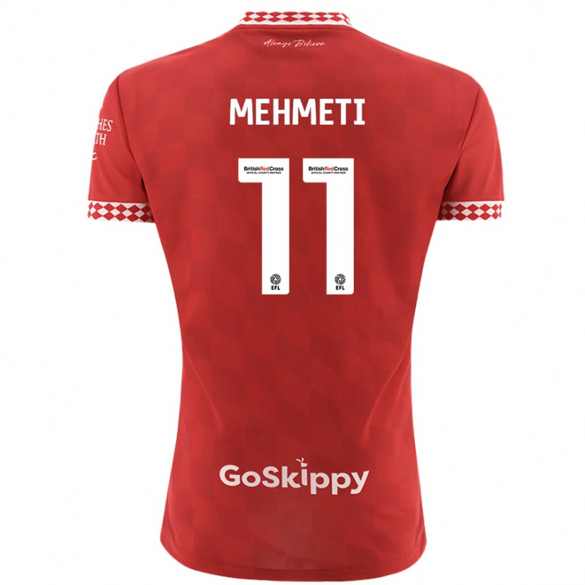 Danxen Kinderen Anis Mehmeti #11 Rood Thuisshirt Thuistenue 2024/25 T-Shirt