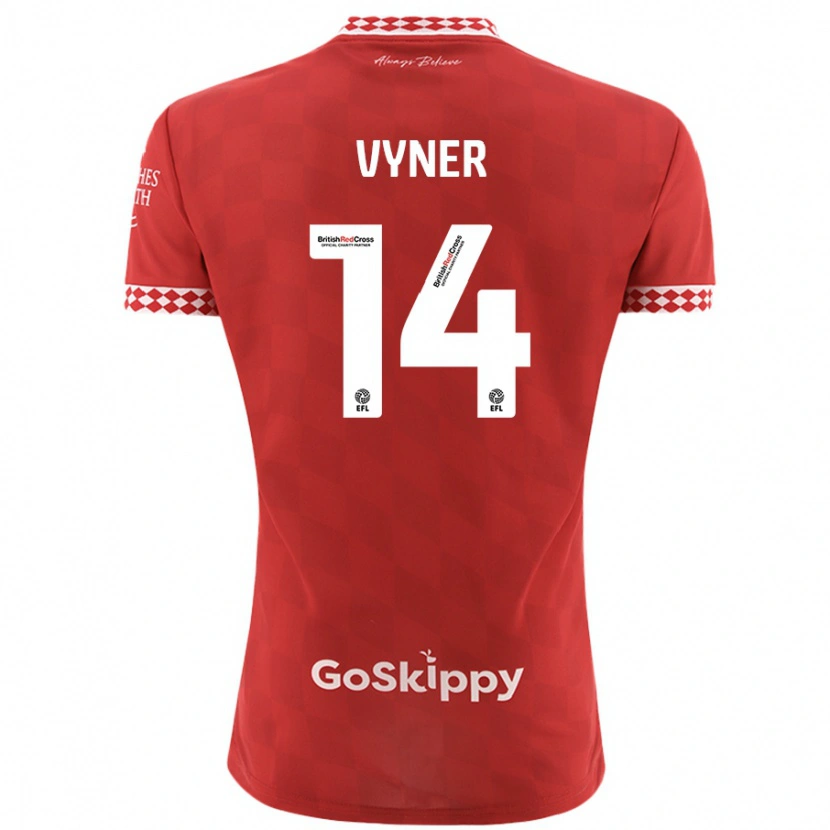 Danxen Kinderen Zak Vyner #14 Rood Thuisshirt Thuistenue 2024/25 T-Shirt