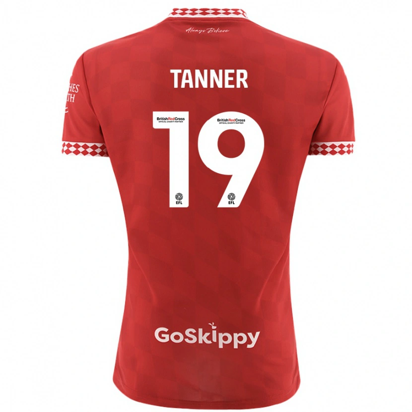 Danxen Kinderen George Tanner #19 Rood Thuisshirt Thuistenue 2024/25 T-Shirt