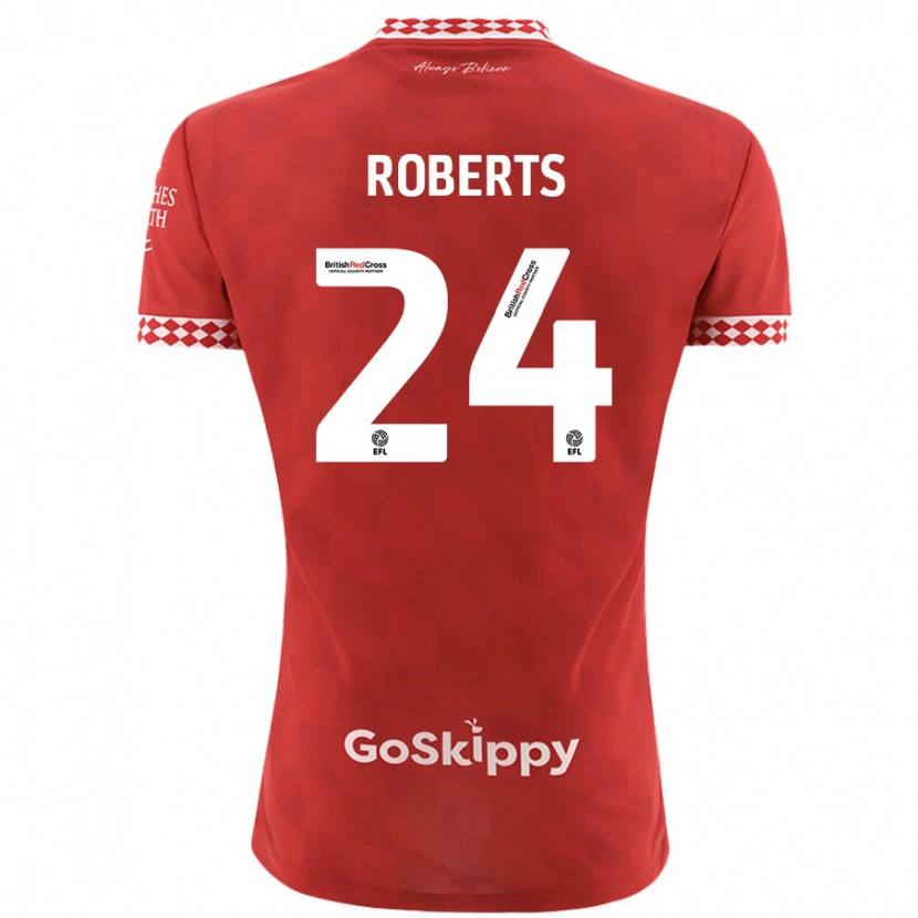 Danxen Kinderen Haydon Roberts #24 Rood Thuisshirt Thuistenue 2024/25 T-Shirt