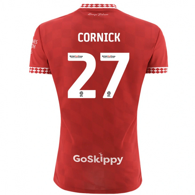 Danxen Kinderen Harry Cornick #27 Rood Thuisshirt Thuistenue 2024/25 T-Shirt