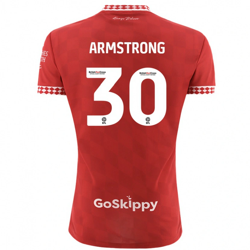 Danxen Kinderen Sinclair Armstrong #30 Rood Thuisshirt Thuistenue 2024/25 T-Shirt