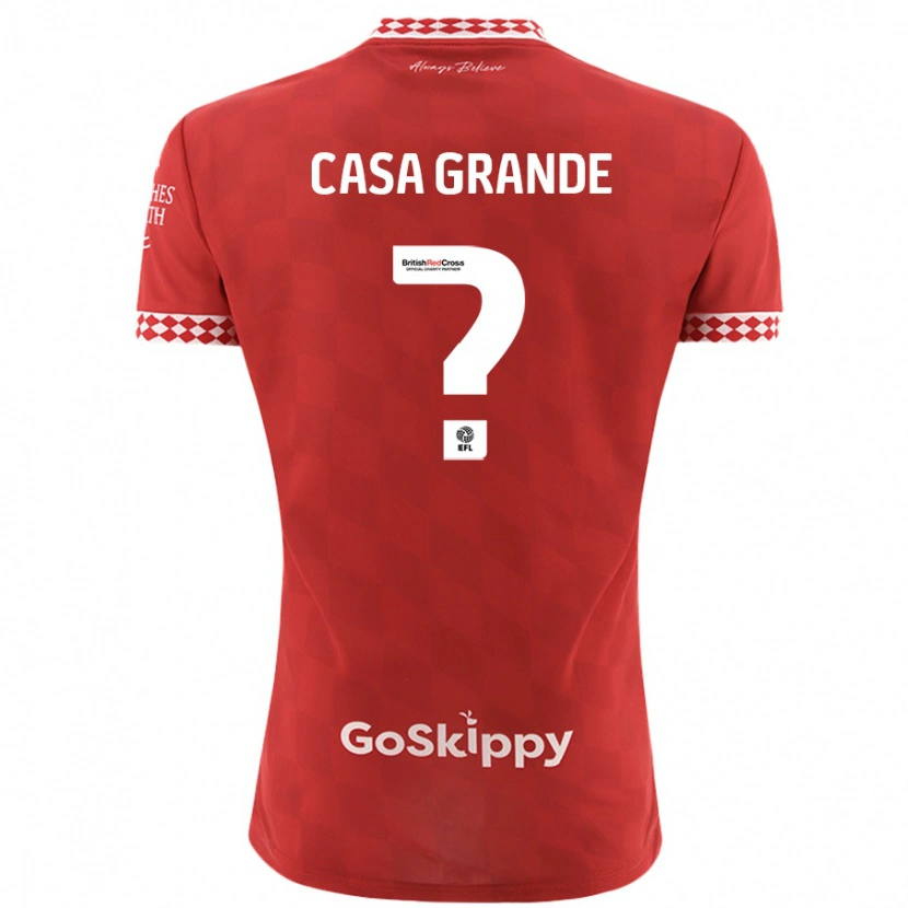 Danxen Kinderen Josey Casa-Grande #0 Rood Thuisshirt Thuistenue 2024/25 T-Shirt