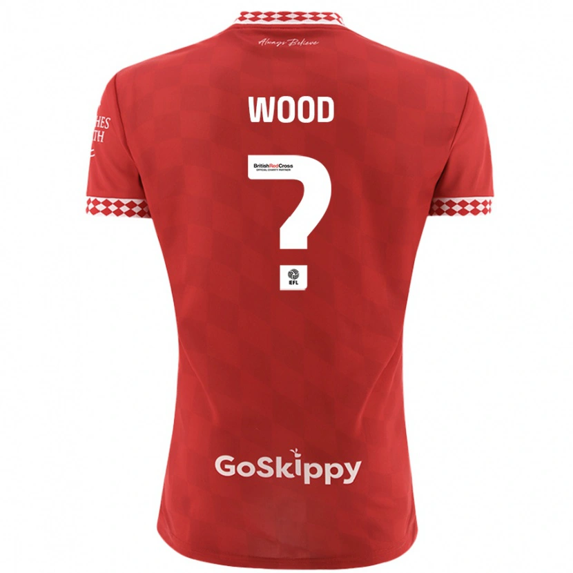 Danxen Kinderen Callum Wood #0 Rood Thuisshirt Thuistenue 2024/25 T-Shirt