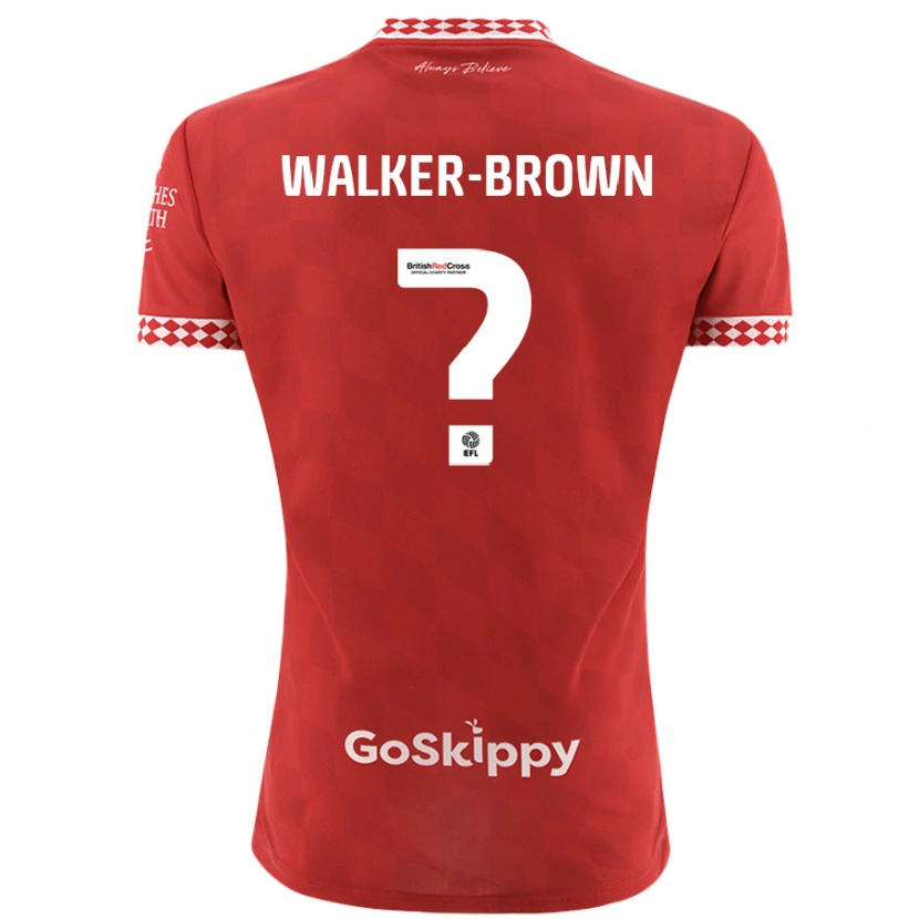 Danxen Kinderen Rushon Walker-Brown #0 Rood Thuisshirt Thuistenue 2024/25 T-Shirt