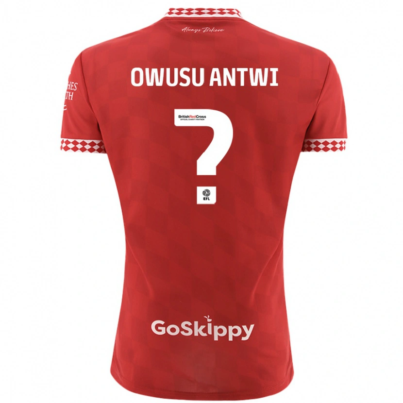 Danxen Kinderen Filbert Owusu-Antwi #0 Rood Thuisshirt Thuistenue 2024/25 T-Shirt